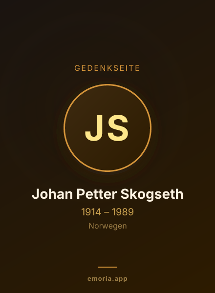 Gedenkportrait von Johan Petter Skogseth