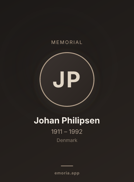 Memorial portrait of Johan Philipsen
