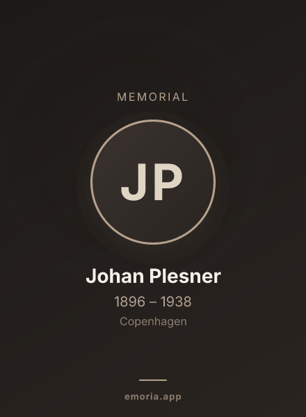 Memorial portrait of Johan Plesner