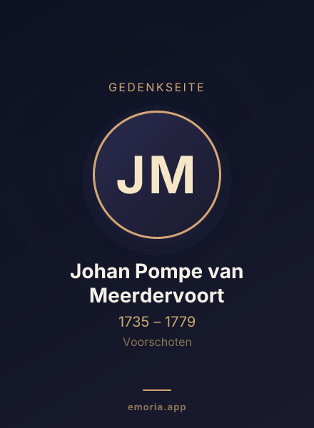 Gedenkportrait von Johan Pompe van Meerdervoort