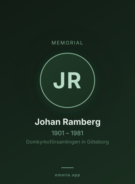 Memorial portrait of Johan Ramberg