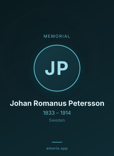 Memorial portrait of Johan Romanus Petersson