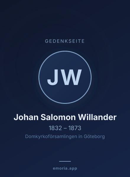 Gedenkportrait von Johan Salomon Willander