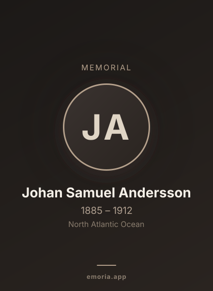Memorial portrait of Johan Samuel Andersson