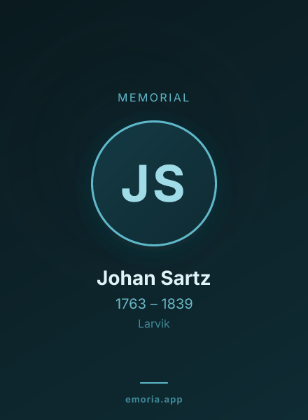 Memorial portrait of Johan Sartz