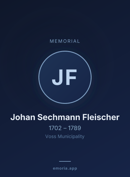 Memorial portrait of Johan Sechmann Fleischer