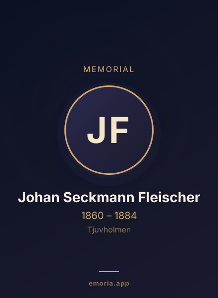 Memorial portrait of Johan Seckmann Fleischer