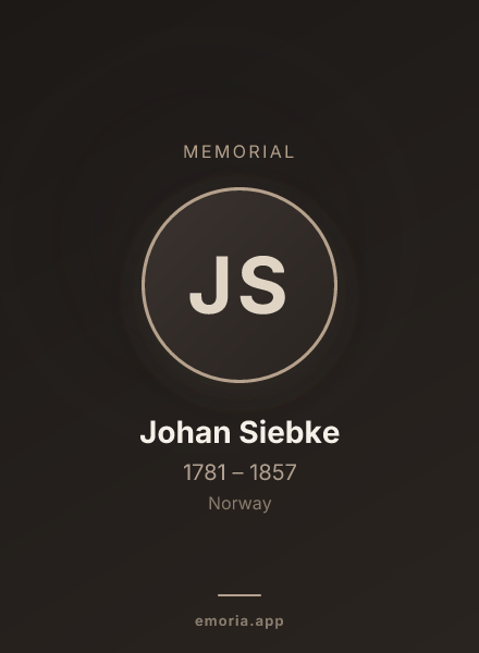 Memorial portrait of Johan Siebke