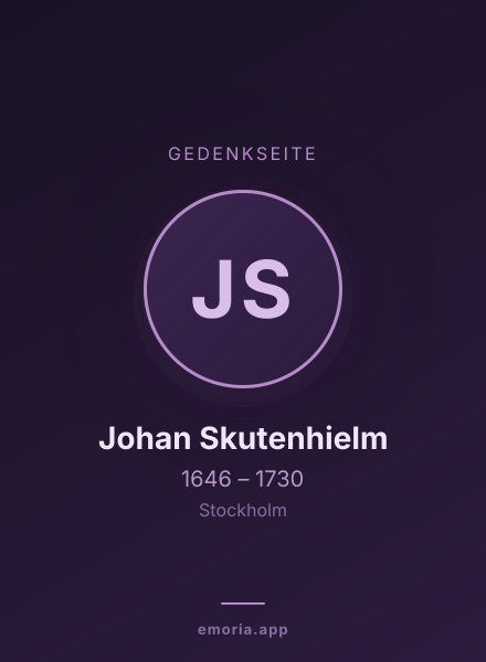 Gedenkportrait von Johan Skutenhielm