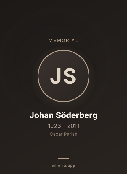 Memorial portrait of Johan Söderberg