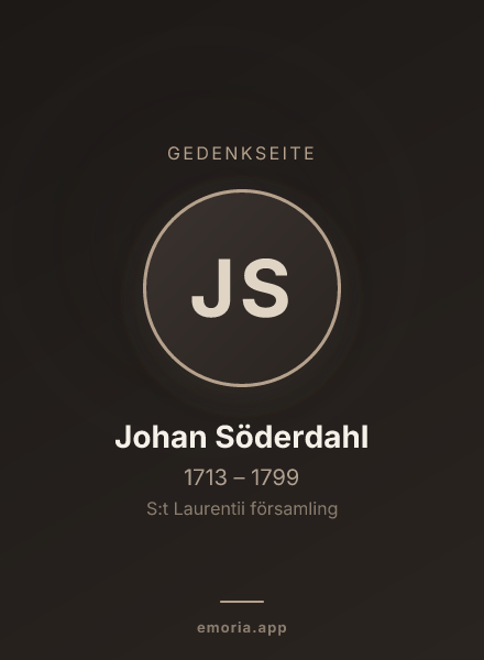 Gedenkportrait von Johan Söderdahl