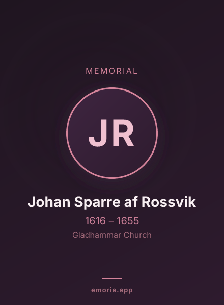 Memorial portrait of Johan Sparre af Rossvik