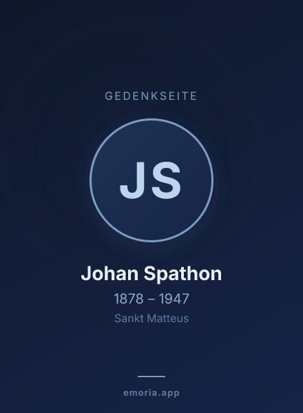 Gedenkportrait von Johan Spathon