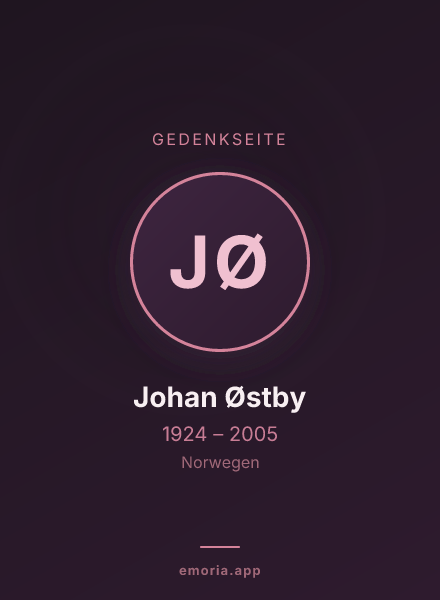 Gedenkportrait von Johan Østby