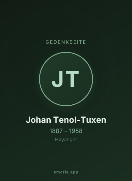 Gedenkportrait von Johan Tenol-Tuxen
