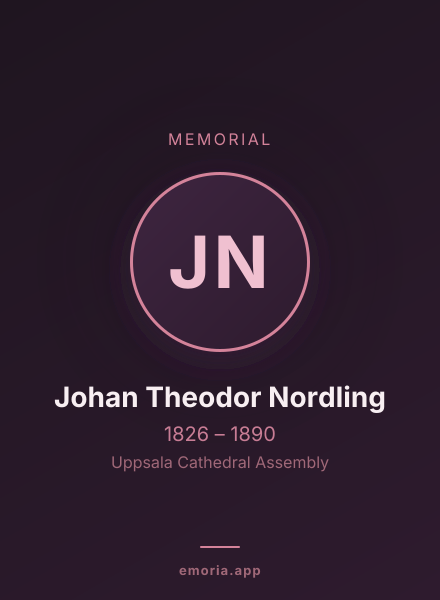 Memorial portrait of Johan Theodor Nordling