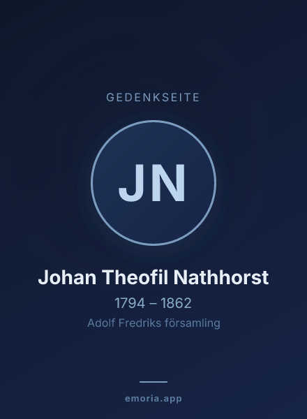 Gedenkportrait von Johan Theofil Nathhorst