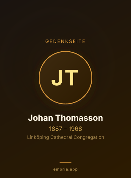 Gedenkportrait von Johan Thomasson