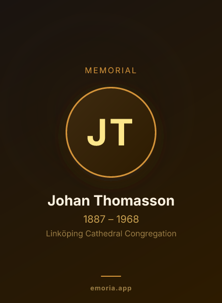 Memorial portrait of Johan Thomasson