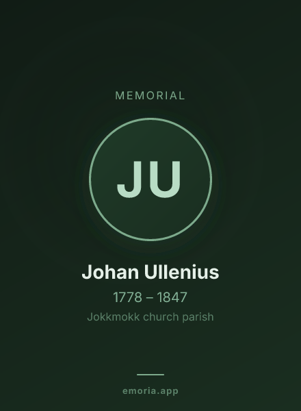 Memorial portrait of Johan Ullenius