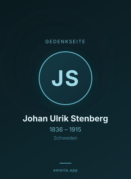 Gedenkportrait von Johan Ulrik Stenberg