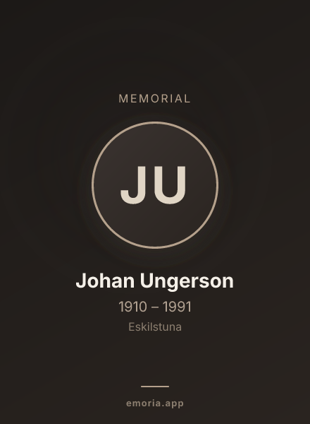 Memorial portrait of Johan Ungerson