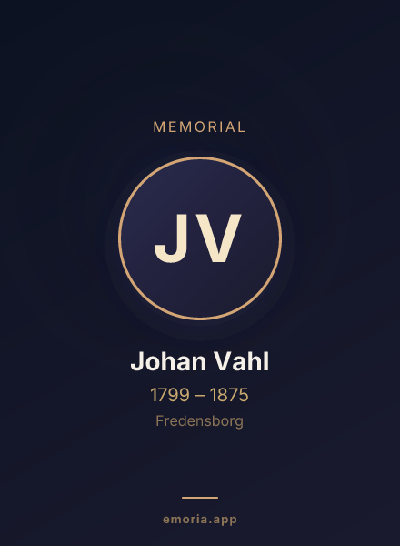 Memorial portrait of Johan Vahl