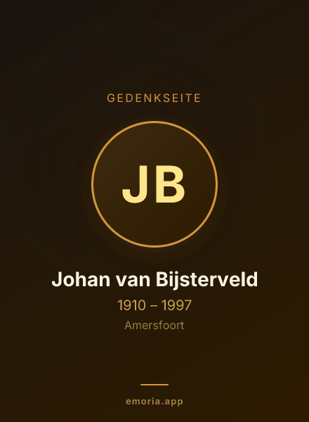 Gedenkportrait von Johan van Bijsterveld