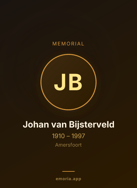 Memorial portrait of Johan van Bijsterveld