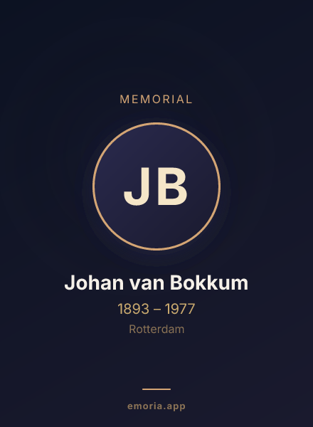 Memorial portrait of Johan van Bokkum