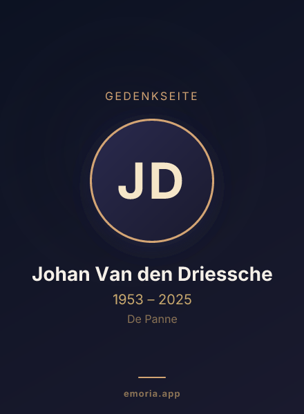 Gedenkportrait von Johan Van den Driessche