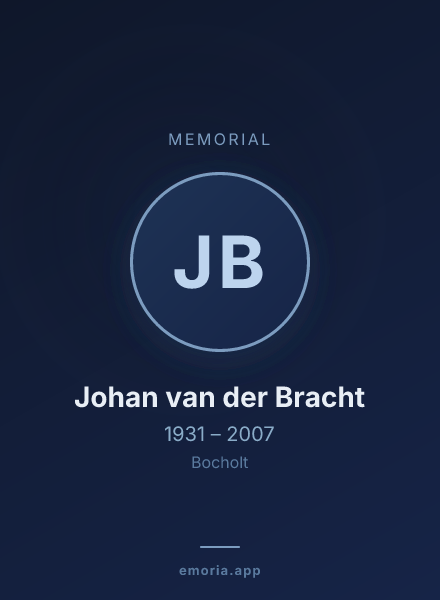 Memorial portrait of Johan van der Bracht
