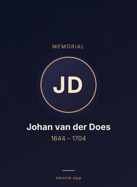 Memorial portrait of Johan van der Does