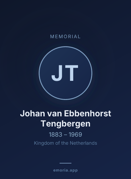 Memorial portrait of Johan van Ebbenhorst Tengbergen