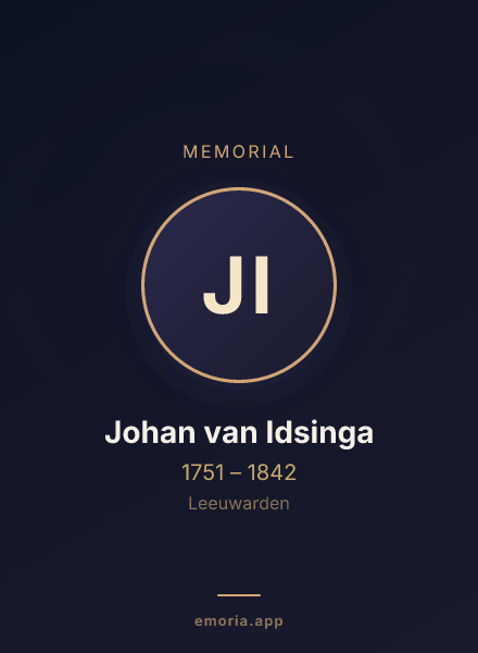 Memorial portrait of Johan van Idsinga