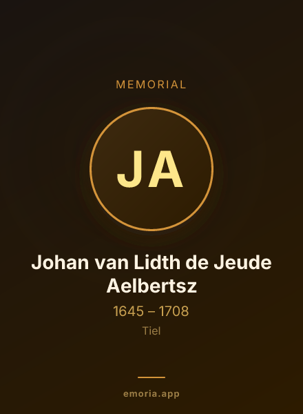 Memorial portrait of Johan van Lidth de Jeude Aelbertsz