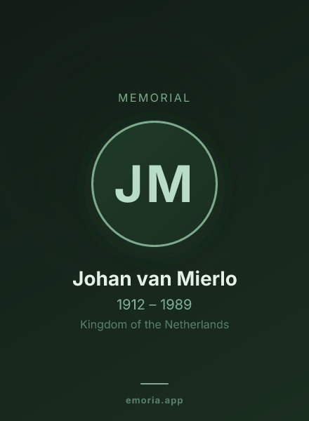 Memorial portrait of Johan van Mierlo