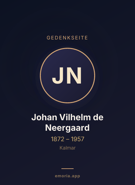Gedenkportrait von Johan Vilhelm de Neergaard