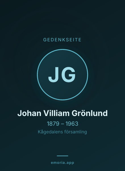 Gedenkportrait von Johan Villiam Grönlund