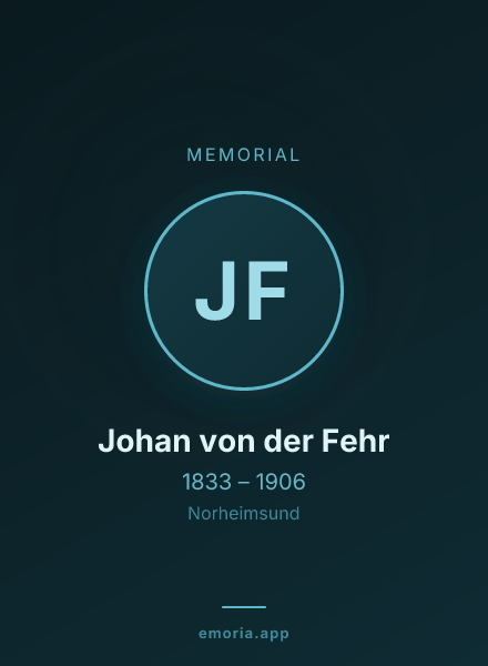 Memorial portrait of Johan von der Fehr