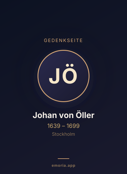 Gedenkportrait von Johan von Öller
