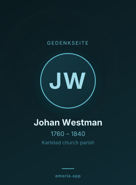 Gedenkportrait von Johan Westman