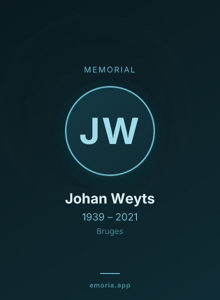 Memorial portrait of Johan Weyts