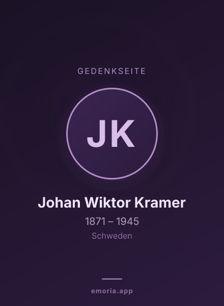 Gedenkportrait von Johan Wiktor Kramer