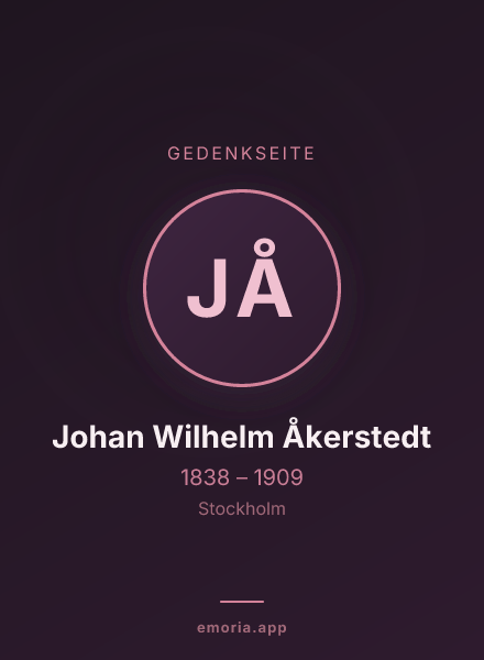 Gedenkportrait von Johan Wilhelm Åkerstedt