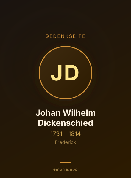 Gedenkportrait von Johan Wilhelm Dickenschied