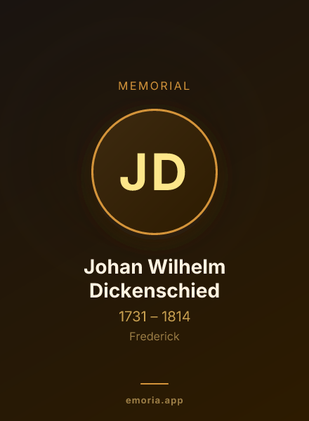 Memorial portrait of Johan Wilhelm Dickenschied