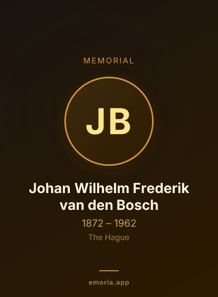 Memorial portrait of Johan Wilhelm Frederik van den Bosch