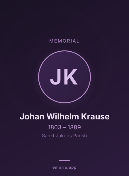 Memorial portrait of Johan Wilhelm Krause