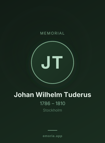 Memorial portrait of Johan Wilhelm Tuderus